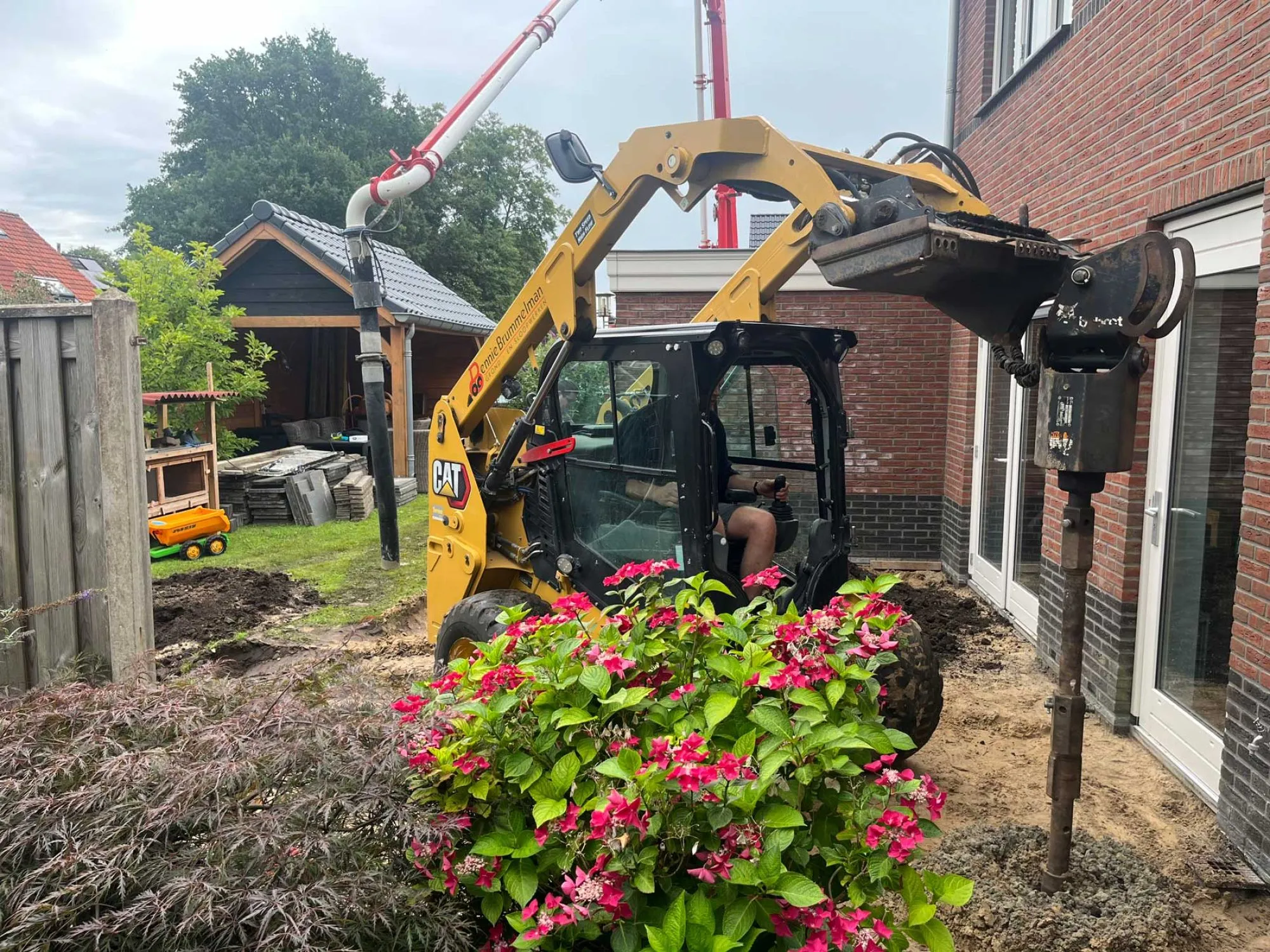 Boorpalen aanbrengen